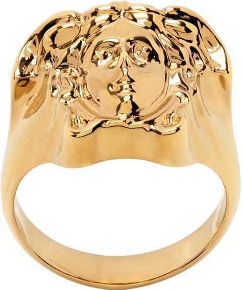 versace ring 750 medusa|Versace ring size.